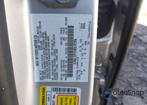 2017 Lincoln Mkz Reserve z USA, uszkodzony, nr VIN 3LN6L5E91HR659296